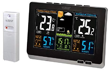 La Crosse Technology WS6828 Station Météo Colorée - Noir