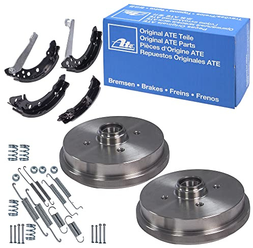 ORIGINAL ATE 2x BREMSTROMMEL Ø180 MIT RADLAGER + BREMSBACKENSATZ + ZUBEHÖR BREMSE BREMSEN SATZ SET KIT BREMSENSATZ BREMSENKIT BREMSENSET HINTEN