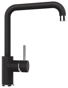 SCHOCK Küchenarmatur FONOS Nero – Hochdruck Armatur mit Festauslauf, extrastarkem Wasserdurchlauf und eingebautem Temperaturbegrenzer