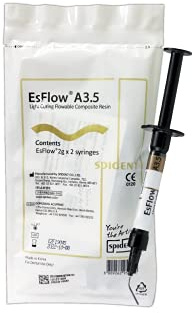 EsFlow 2 x 2 grm - Dental Flowable Light Cure Composite - SPIDENT (Shade A2) (A3.5)