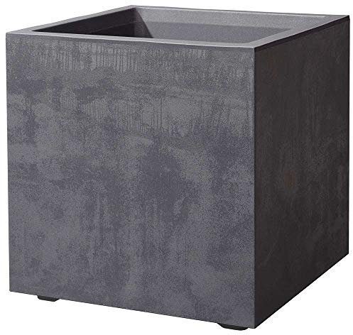 DEROMA Millenium Antracite – Fioriera con riserva d' acqua leggera e plastica resistente ai raggi UV, frostresistent, riciclabile