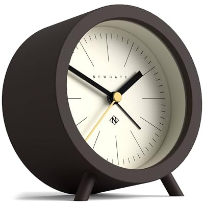 NEWGATE® Fred Wecker | Modernes laufdesign | Schokoladenbraun | Ideal für nachttisch, Schreibtisch oder Regal | Modernes Retro-skandinavisches Schlafzimmer- und bürozubehör
