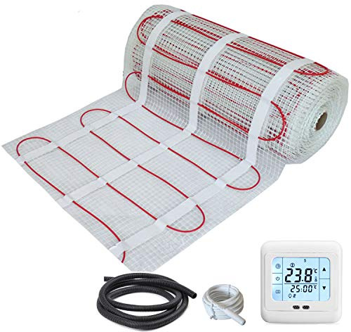 Nassboards Premium Pro Electric Underfloor Heating Mat Kit 200w Per m2 - Featuring Intelligent Digital Control Thermostat
