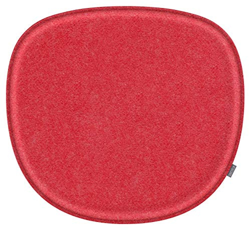 Feltd. Filz-Sitzkissen kompatibel mit Verner Panton Chair, Tomato | Größe 36 × 40 cm; gepolstert; mit Antirutschbeschichtung