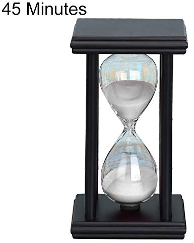 Benoon Sanduhr, 45/60 Minuten, Holz, Sanduhr, Timer, Küche, Schule, Heimdekoration, 3 Farben schwarz + weiß, 45 Minuten