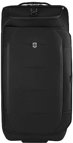 Victorinox Crosslight Wheeled Duffel, Weekender Reisetasche mit 2 Rollen, Damen/Herren, 37 x 37 x 75 cm, Schwarz
