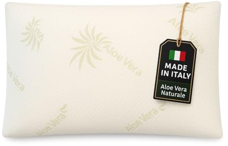 Leonardo cuscino Memory Foam 70x40, altezza 11 cm, guanciale Memory per letto, federa sfoderabile e lavabile - prodotto 100% Made in Italy
