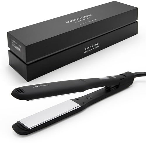 Corioliss | Piastre per capelli Professionale Larghe | Titanio | Perfetta per lisciare e creare onde e ricci | Con controllo della temperatura (C-Extreme)