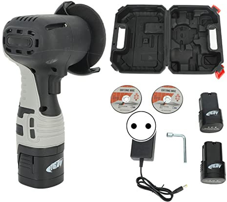 Mini Smerigliatrice Angolare, Smerigliatrici Manuali Elettriche Utensili Elettrici Smerigliatrice Piccola Multifunzionale a Batteria Utensile da Taglio Compatto Utensile Abrasivo (Spina UE)