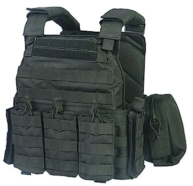 Novaray Taktische Weste Herren, Einstellbar Wasserdicht Airsoft Paintball Militär Multifunktional Kombi Weste, für Camping Wandern, Combat Training, CS Feld