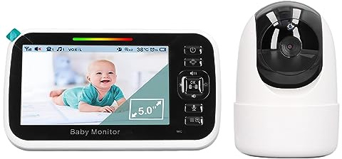 Fafeicy Monitor de Video para Bebés, Conectividad Inalámbrica 100-240 V Monitor de Video Inalámbrico para Bebés Comunicación de 2 Vías Amplia Capacidad de Almacenamiento Multifunción