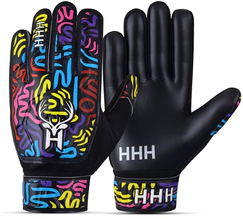HHH Gants de gardien de but de football pour enfants avec gants de football pour enfants.