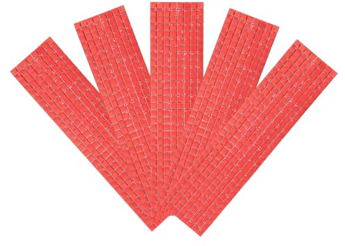 QUARKZMAN 2360 Stück Fliesenaufkleber, 5 x 5 mm Fliesenfolie Bad Mosaikfliesen Fliesen überkleben für Bad Küche Wohnzimmer Dekoration - rot