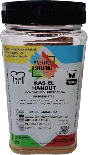Ras El Hanout - 420g | Especias Auténticas de Marruecos | Sazonador Tradicional, 100% Natural y Vegano | Fabricado en Granada