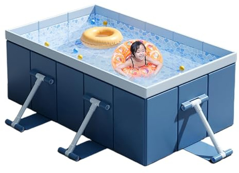 GjnjfdF Piscine Pliante,Piscine Pliable pour Adultes - Pataugeoire à Coque Rigide, Piscine Pliable pour Chien - Piscine rectangulaire Portable, fêtes d'été en Plein air pour, Adultes, Chiens, Jeux