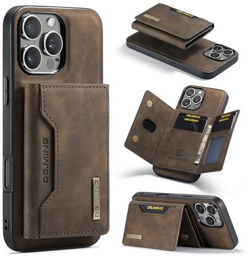 ZCDAYE for iPhone 16 Pro Case with Magnetic Wallet, Khaki | Premium Leather Phone Case with Card Holder, Powerful Magnets, Practical Cases for Women Man, Durable Protective Phone Cover
