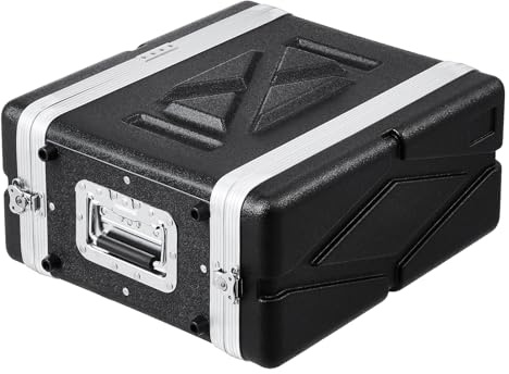 VEVOR 4U Gabinete para Servidor, Profundidad de 361,95 mm, Gabinete para Rack de Servidor con Manija de Construcción ABS, Paneles Frontal y Posterior Desmontables para Amplificadores, Mezcladores