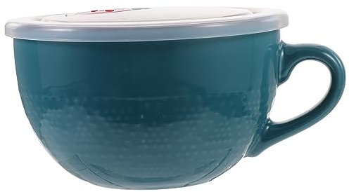 Cabilock Taza De Cerámica Grande Con Tapa Taza Multiusos Para Café Té Leche y Agua Diseño Práctico y Duradero Para Hogar Oficina