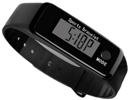 Generico Contapassi da polso fitness tracker impermeabile - Conta passi calorie e distanza Smartwatch sportivo con display LED dispositivo indossabile per monitoraggio attività corsa camminata salute