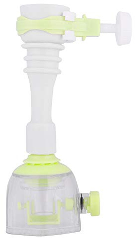 XIASABA El agua de ahorro de agua Extensión del grifo Válvula de cocina a prueba de salpicaduras Boquilla grifo para cocina del grifo universal ducha de la cocina (13 cm-verde)