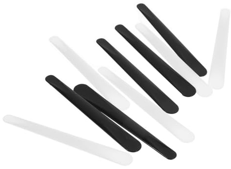 ARTSEWPLY Espátulas de Maquillaje de Plástico Pp para Mascarillas Faciales, Pack de 10 Unidades Extremos Planos y Centro Redondo, Ideales para Muestreo y Reducción de Residuos