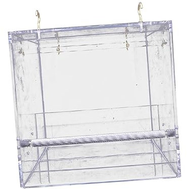 Yardwe Acryl Vogelfutterhaus Transparent Mit Herausnehmbarer Schale Und Abflusslöchern s Für Wildvögel Im Garten