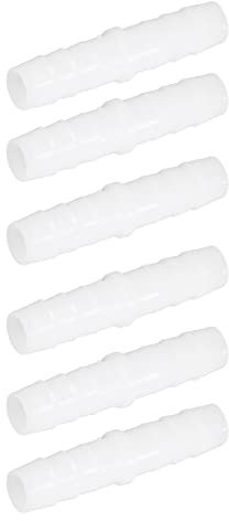 BAFOVY Acoplamiento Recto para Manguera, Conector de Empalme con Púas Unión Adaptador de Plástico para Manguera con Púas Conector de Manguera de PE (Acceso directo de 12-12 mm)