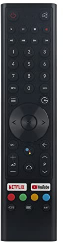 AULCMEET Télécommande vocale de Remplacement Convient pour Qilive Edison TV Q32HA211B Q32HA221B Q43UA211B Q43UA212B Q43UA221B Q55UA221B Q58UA211B Q65UA211B Q65UA221B CELED55SA21B6 CELED58SA120B6