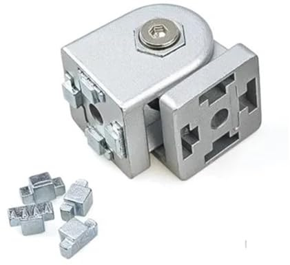 2Pcs/lot Zinc Alloy Flexible Pivot Joint Connector Aluminum Hinge for 20/30/40/45 Series Aluminum Extrusion Profiles 3D Printers(2020(2pcs))