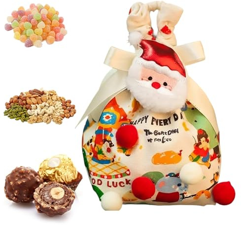 Treat Bags Christmas | Controllo da avvolgimento delle vacanze | Borse di Natale per prelibatezze | per cioccolatini da noci gummie piccoli giocattoli lecca -lecca cracker