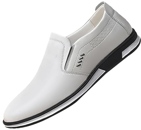 Generisch Chaussures en cuir pour hommes, chaussures de sport en cuir, chaussures d'affaires à semelle souple, chaussures de mariage, chaussures de loisirs, à enfiler, chaussures de marche, chaussures