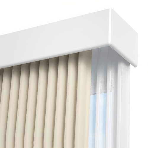 Curtain Pelmet Box Double Curtain Track Rod Ceiling/Wall Mount Room Divider For Living Room Bedroom Hotel Villa(11.2FT/340CM)