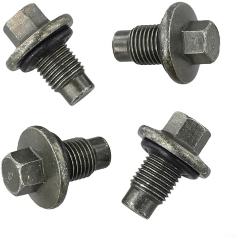Yhenlovtt Ölwannen-Ablassschraube für Focus Fiesta, OEM 97JM-67300-BA, 34 mm Länge, Metall-Ersatzteil mit Auslaufschutz, 4 Stück