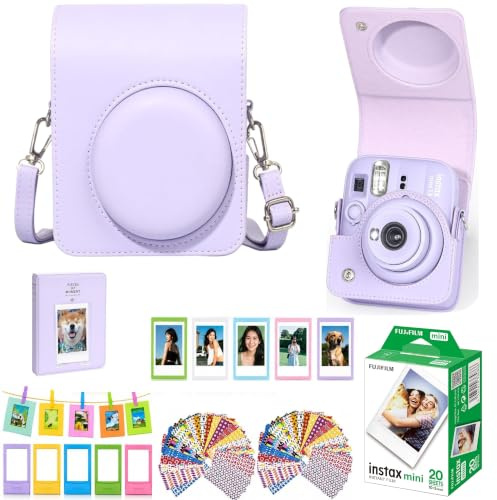 Kit de cámara instantánea Mini 13 Premium para Fuji Instax Mini 13 Dreamy Purple incluye funda púrpura Mini 13, mini película de 20 tomas, mini álbum de fotos y kit completo de accesorios de
