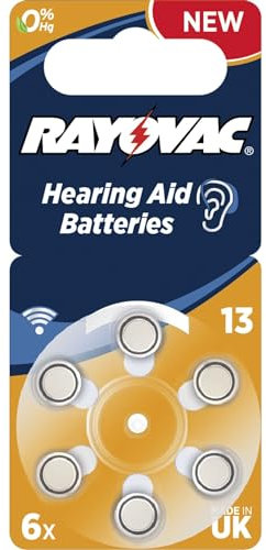 Rayovac Size 13 PR48 Hearing Aid Batteries 6-Pack (Package may vary)