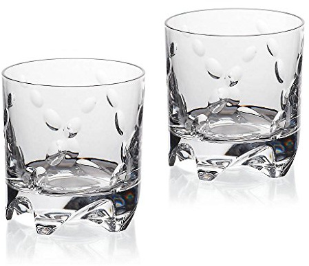 CRISTALICA Whiskyglas Drehbecher German Roulette Berlin transparent aus Bleikristall 225ml