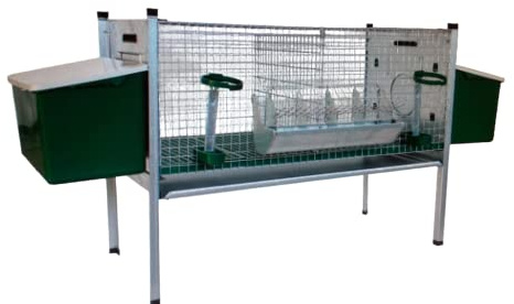 Rocila Conigliera Eko con due nidi in plastica da Cm. 102x51x32