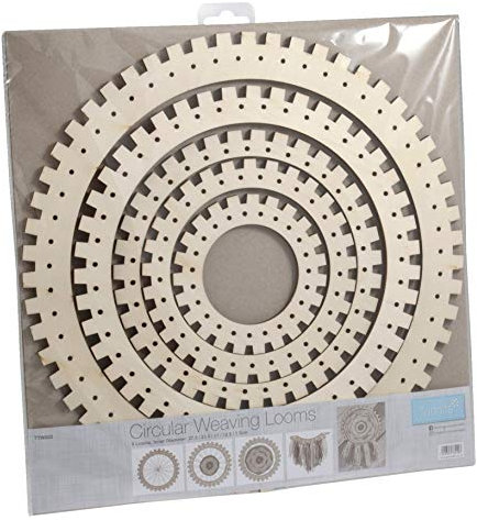 Trimits TTW002 Webstuhl, Holz, Weiss, 27.5, 21.5, 17, 12.5 and 7.5cm