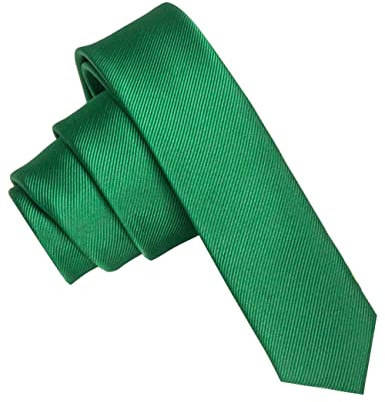 JEMYGINS schmale Herren Krawatte einfarbig 4cm