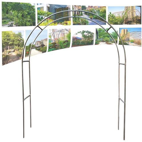 Arche De Jardin en Acier Inoxydable Rose Arch Romantique Pergola en Métal pour Vigne Grimpante, Légumes/Fruits/Fleurs, Pelouse De Cour(Color:19mm,Size:1.5 * 2.4m(4.9 * 7.9ft))