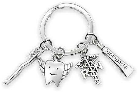 Zynara Glücksbringer Zahn Schlüsselanhänger, Zahnarzt Geschenke | Glücksbringer Auto Schlüsselanhänger,Zahn Geschenk zur Einschulung, Weihnachtsgeschenke