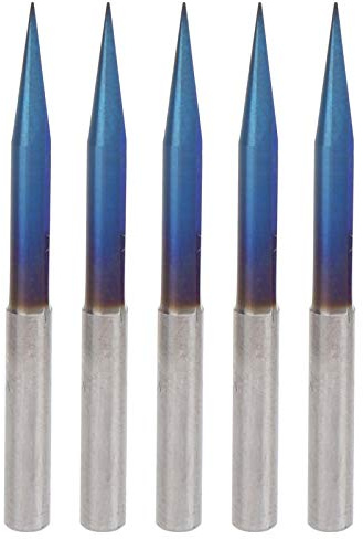 5Pcs Engraving V - Shaped Bit, Carving Bit Milling Cutter, 2 - Flute Router Bit with 4mm Shank, Tungsten Steel Carving Tools for Wood, MDF, Aluminum, Acrylic, CNC Milling Machines