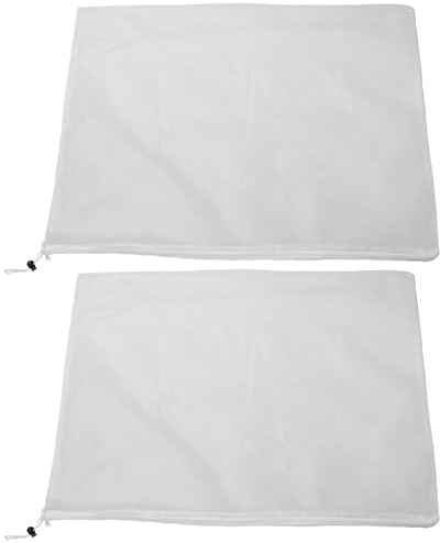 UKCOCO Copertura Antigelo per Piante da Giardino 60x80 Cm Non Tessuto Bianco Cerniera e Coulisse, Set 2 Pezzi, Protezione Invernale Isolante per Alberi da Frutto, Arbusti e Piante