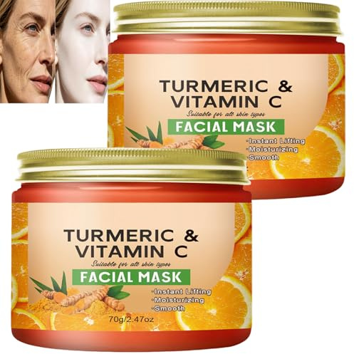 Gurkmeja blekning djup rengöring porer mask, gurkmeja blekning guld gel-mask, gurkmeja/vitamin C lera uppstramande mask, gurk/ma övernattning wrapping peel off mask, fuktgivande (2 st)