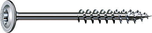 Spax Tornillo de construcción, 10,0 x 140 mm, 50 unidades, T-Star Plus, plato, cabeza de rosca parcial, 4 Cut, WIROX a3j, 251011001405