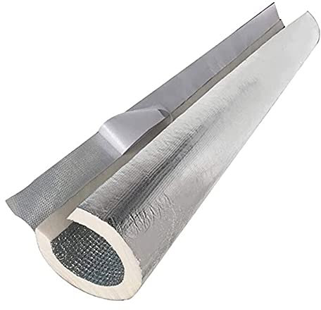 WFENG Selbstklebende Rohrisolierung-Aluminiumfolie Gummi-Kunststoff-Isolierschlauch Starke Flexibilität 100cm lang/Thickness 15mm / 67mm ID