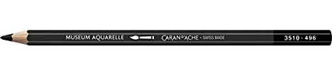Caran d'Ache Museum Aquarelle Bleistift Museum Aquarelle Bleistift 3510.496/ NR 496 IVORY BLACK/ELFENBEINSCHWARZ-FSC / 3 Stück/ (Pack of 3)