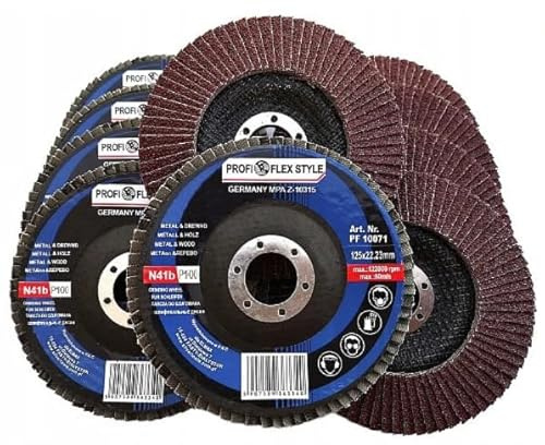 Flap Discs 125mm 20 Pack Grinding Discs 100 GRIT for Angle Grinder to Sanding Grinding Metal Wood…
