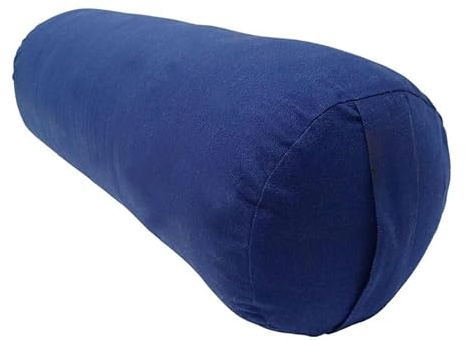 Yoga-Bolster, zylindrisch, Baumwolle und Kapok, Bio, 65 x 21 cm