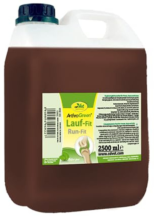 cdVet ArthroGreen Lauf-Fit 2,5l - natürliche und effektive Nahrungsergänzung zur Unterstützung der Gelenke für Pferd, Hund und Katze mit Kräutern